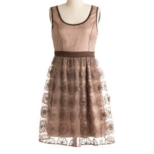 Ryu | Modcloth Chestnut Brown Sleeveless Party‎ Dress NWT Size Small